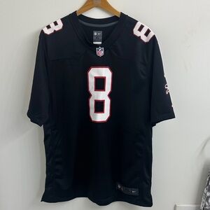 Nike Kyle Pitts Throwback Falcons Black NFL Jersey with White and Red #8